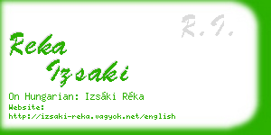 reka izsaki business card
